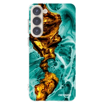 Picasee διαφανής θήκη σιλικόνης Samsung Galaxy S23+ 5G - Goldsky