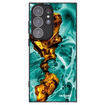 Picasee Μαύρη θήκη σιλικόνης για Samsung Galaxy S23 Ultra 5G - Goldsky