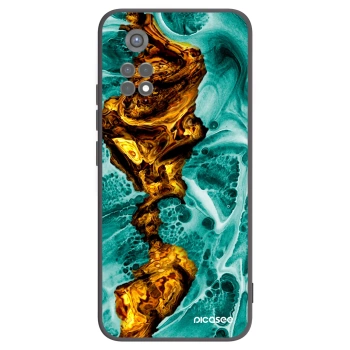 Picasee Μαύρη θήκη σιλικόνης για Xiaomi Redmi Note 11S 5G - Goldsky