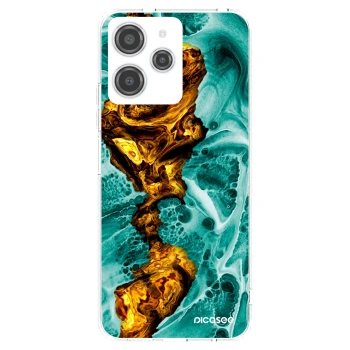 Picasee διαφανής θήκη σιλικόνης Xiaomi Redmi 12 4G - Goldsky