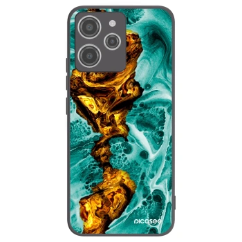 Picasee Μαύρη θήκη σιλικόνης για Xiaomi Redmi 12 4G - Goldsky