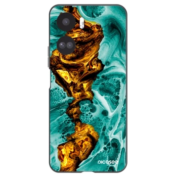 Picasee Μαύρη θήκη σιλικόνης για Honor 90 Lite 5G - Goldsky