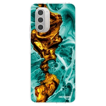 Picasee διαφανής θήκη σιλικόνης Motorola Moto G51 - Goldsky