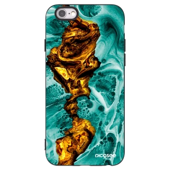 Picasee Μαύρη θήκη σιλικόνης για Apple iPhone 6/6S - Goldsky