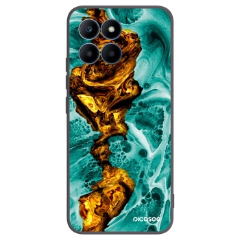Picasee Μαύρη θήκη σιλικόνης για Honor 70 Lite - Goldsky