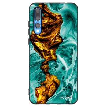 Picasee Μαύρη θήκη σιλικόνης για Huawei P20 Pro - Goldsky