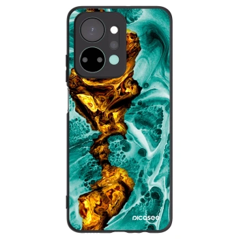 Picasee Μαύρη θήκη σιλικόνης για Honor X7a - Goldsky