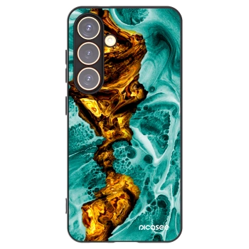 Picasee Μαύρη θήκη σιλικόνης για Samsung Galaxy S24 S921B 5G - Goldsky