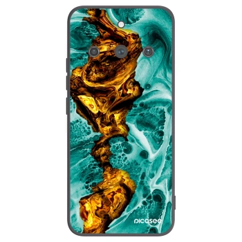Picasee Μαύρη θήκη σιλικόνης για Realme 11 Pro+ - Goldsky