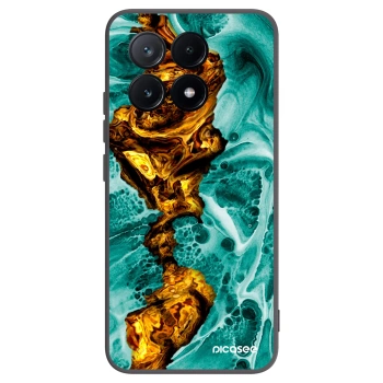 Picasee Μαύρη θήκη σιλικόνης για Xiaomi Poco X6 Pro - Goldsky