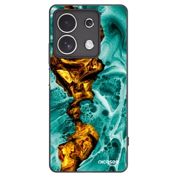 Picasee Μαύρη θήκη σιλικόνης για Xiaomi Redmi Note 13 4G - Goldsky