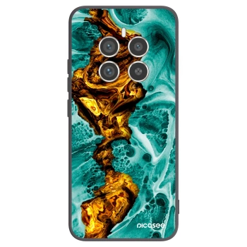 Picasee Μαύρη θήκη σιλικόνης για Realme 12 Pro 5G - Goldsky