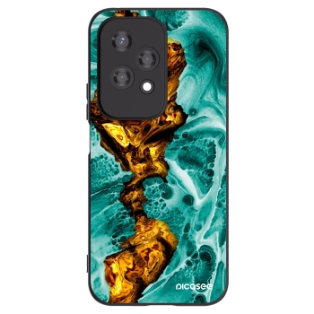 Picasee Μαύρη θήκη σιλικόνης για Honor 200 Lite - Goldsky