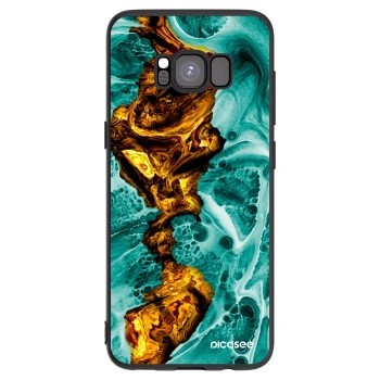 Picasee Μαύρη θήκη σιλικόνης για Samsung Galaxy S8 G950F - Goldsky