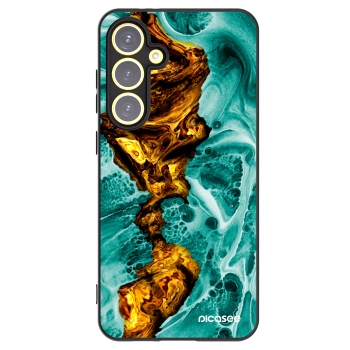 Picasee Μαύρη θήκη σιλικόνης για Samsung Galaxy S24 FE S721B - Goldsky