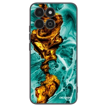 Picasee Μαύρη θήκη σιλικόνης για Honor 200 Smart 5G - Goldsky
