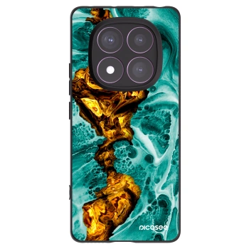 Picasee Μαύρη θήκη σιλικόνης για Xiaomi Redmi Note 14 Pro 4G - Goldsky