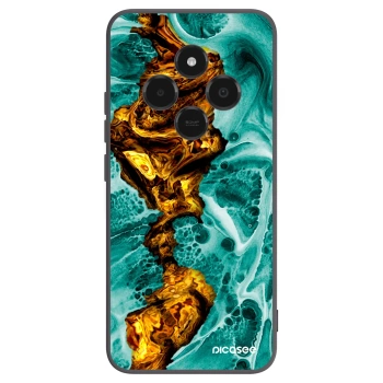 Picasee Μαύρη θήκη σιλικόνης για Xiaomi Poco C75 - Goldsky