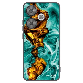 Picasee Μαύρη θήκη σιλικόνης για Xiaomi Poco F6 - Goldsky