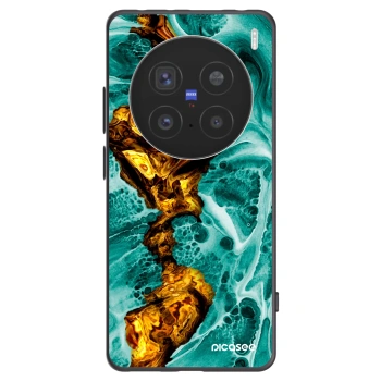 Picasee Μαύρη θήκη σιλικόνης για Vivo X200 Pro - Goldsky