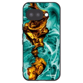 Picasee Μαύρη θήκη σιλικόνης για Google Pixel 9a - Goldsky