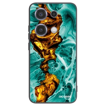 Picasee Μαύρη θήκη σιλικόνης για Xiaomi Redmi Note 14S - Goldsky