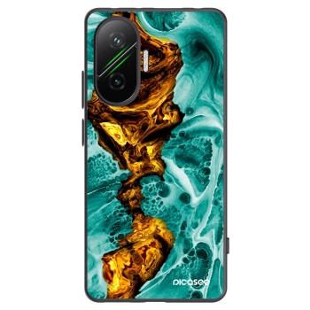 Picasee Μαύρη θήκη σιλικόνης για Xiaomi Poco F7 5G - Goldsky