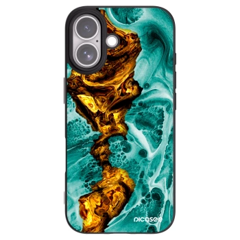 Picasee Μαύρη θήκη σιλικόνης για Apple iPhone 17 - Goldsky