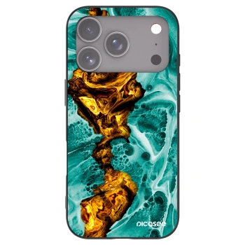 Picasee Μαύρη θήκη σιλικόνης για Apple iPhone 17 Pro - Goldsky