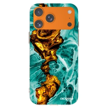 Picasee διαφανής θήκη σιλικόνης Apple iPhone 17 Pro Max - Goldsky