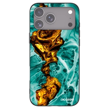 Picasee Μαύρη θήκη σιλικόνης για Apple iPhone 17 Pro Max - Goldsky