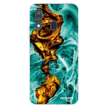 Picasee διαφανής θήκη σιλικόνης Samsung Galaxy A40 A405F - Goldsky
