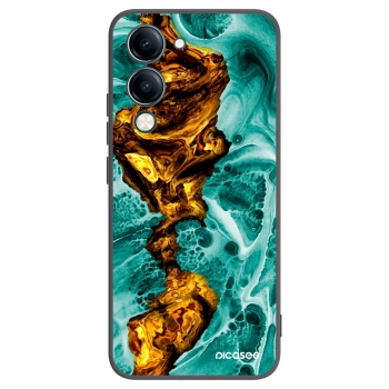 Picasee Μαύρη θήκη σιλικόνης για Vivo Y29s 5G - Goldsky