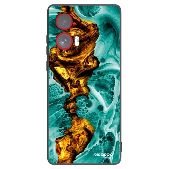 Picasee Μαύρη θήκη σιλικόνης για Motorola Edge 50 Fusion - Goldsky