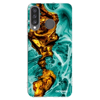 Picasee διαφανής θήκη σιλικόνης Huawei P30 Lite - Goldsky