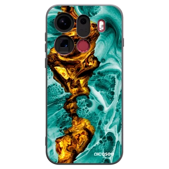 Picasee Μαύρη θήκη σιλικόνης για OPPO Find X9 Pro - Goldsky
