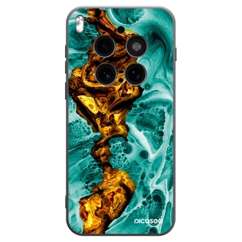 Picasee Μαύρη θήκη σιλικόνης για Vivo X300 Pro - Goldsky