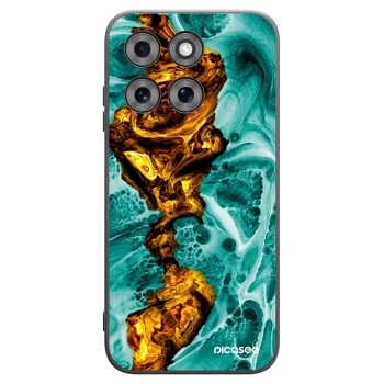 Picasee Μαύρη θήκη σιλικόνης για Motorola Moto G77 - Goldsky