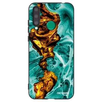 Picasee Μαύρη θήκη σιλικόνης για Honor 20 Lite - Goldsky