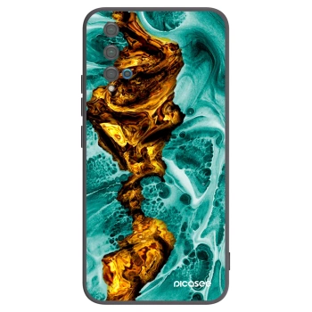 Picasee Μαύρη θήκη σιλικόνης για Huawei Nova 5T - Goldsky