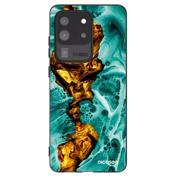 Picasee Μαύρη θήκη σιλικόνης για Samsung Galaxy S20 Ultra 5G G988F - Goldsky