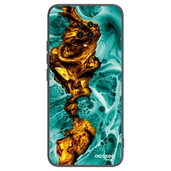 Picasee Μαύρη θήκη σιλικόνης για Xiaomi Redmi Note 9 Pro - Goldsky
