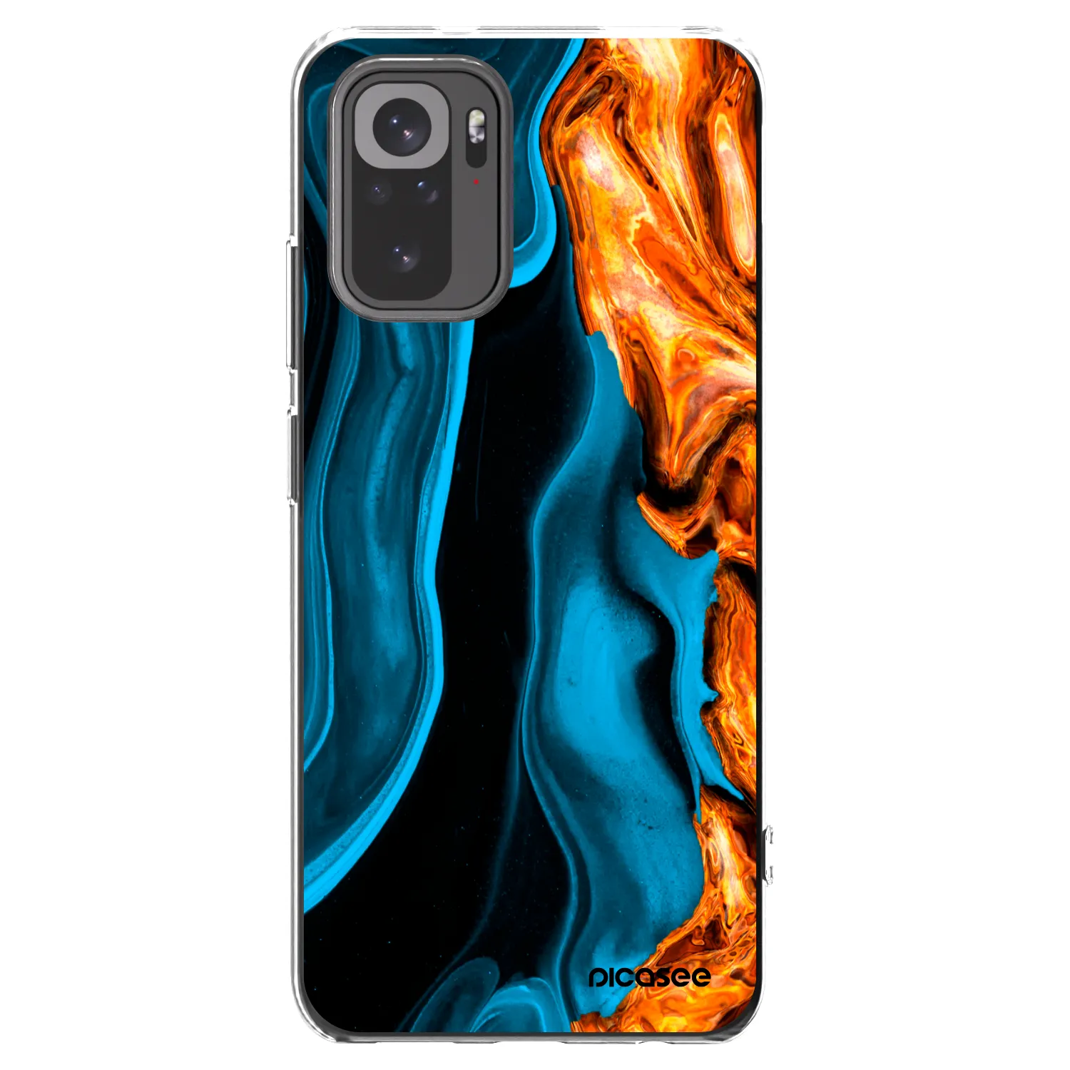 Picasee διαφανής θήκη σιλικόνης Xiaomi Redmi Note 10S - Gold blue