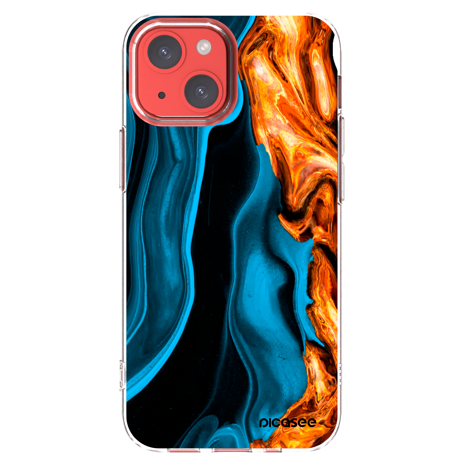 Picasee διαφανής θήκη σιλικόνης Apple iPhone 13 mini - Gold blue