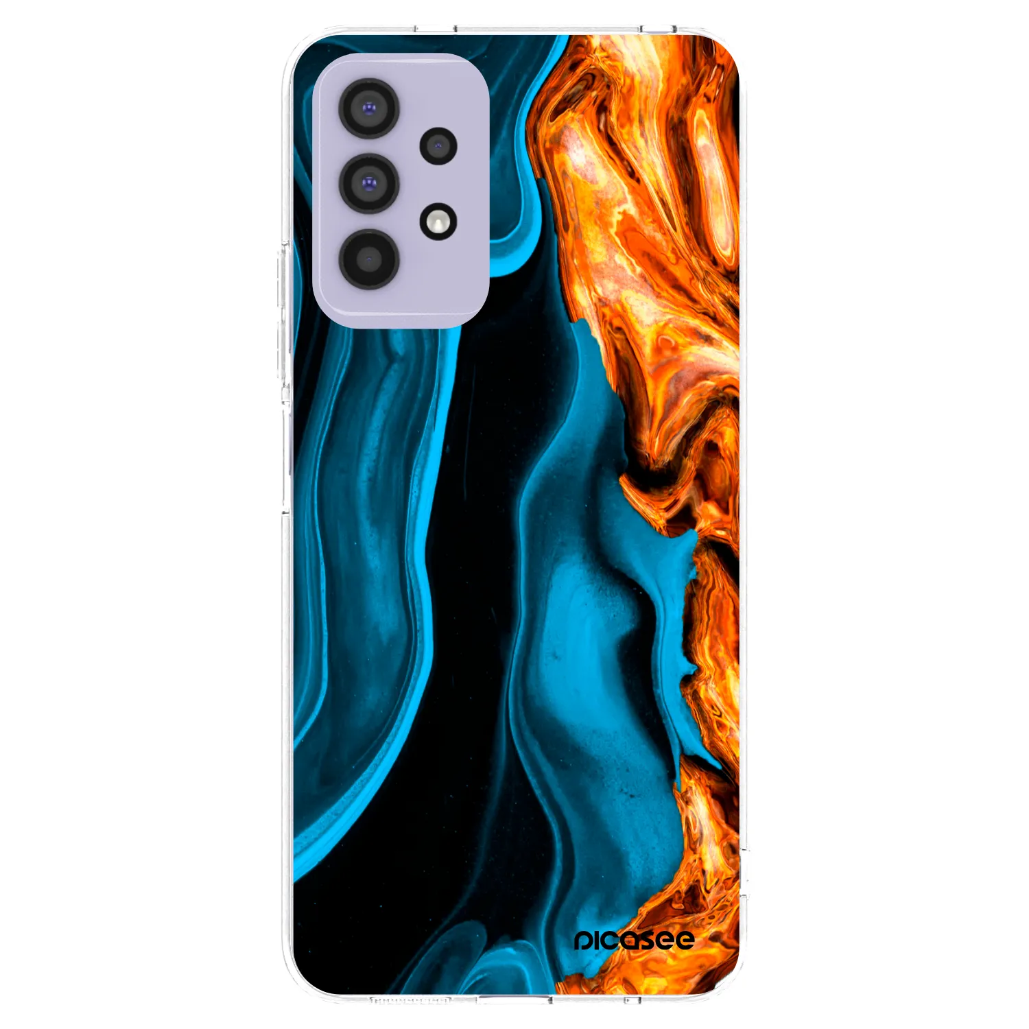 Picasee διαφανής θήκη σιλικόνης Samsung Galaxy A32 4G SM-A325F - Gold blue