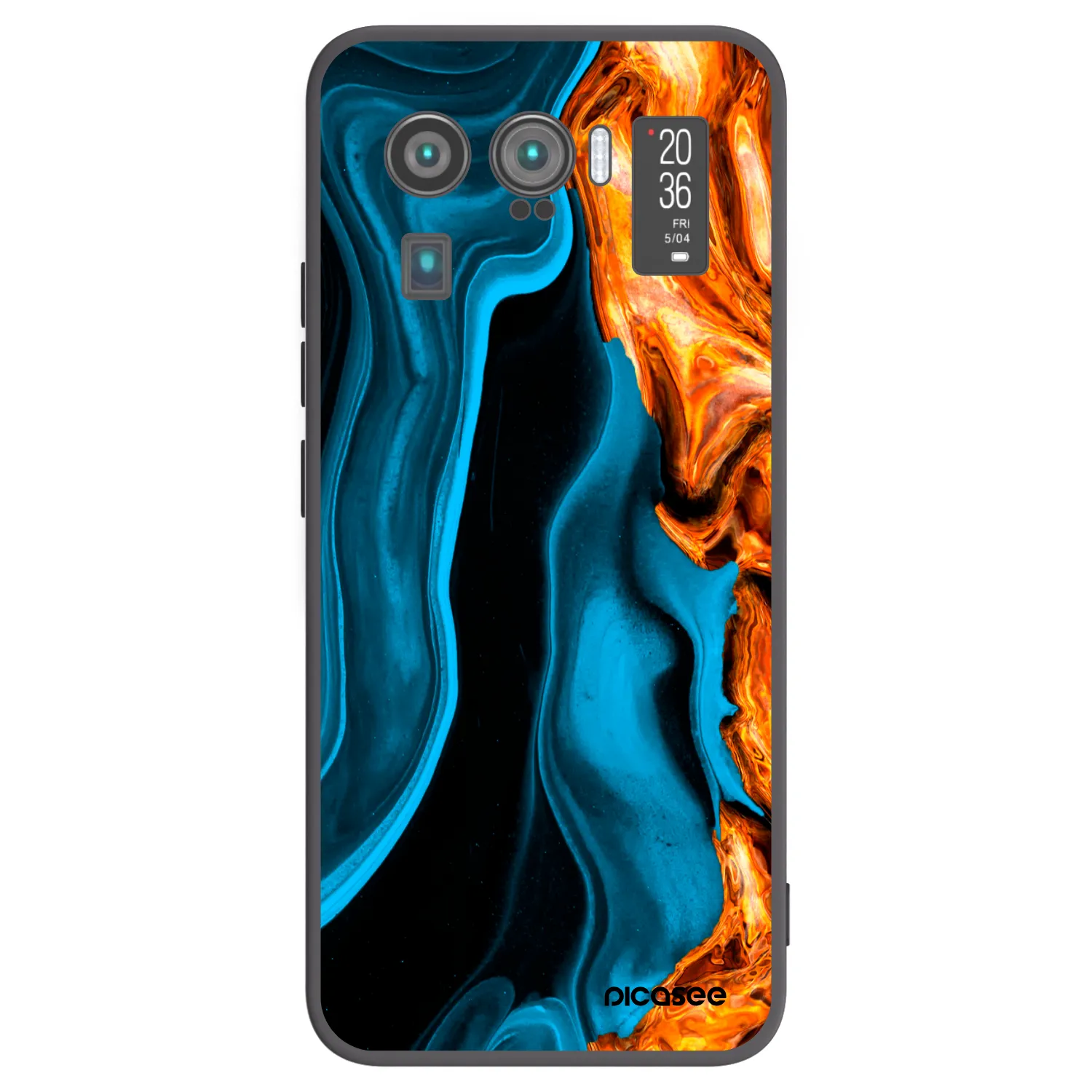 Picasee Μαύρη θήκη σιλικόνης για Xiaomi Mi 11 Ultra - Gold blue