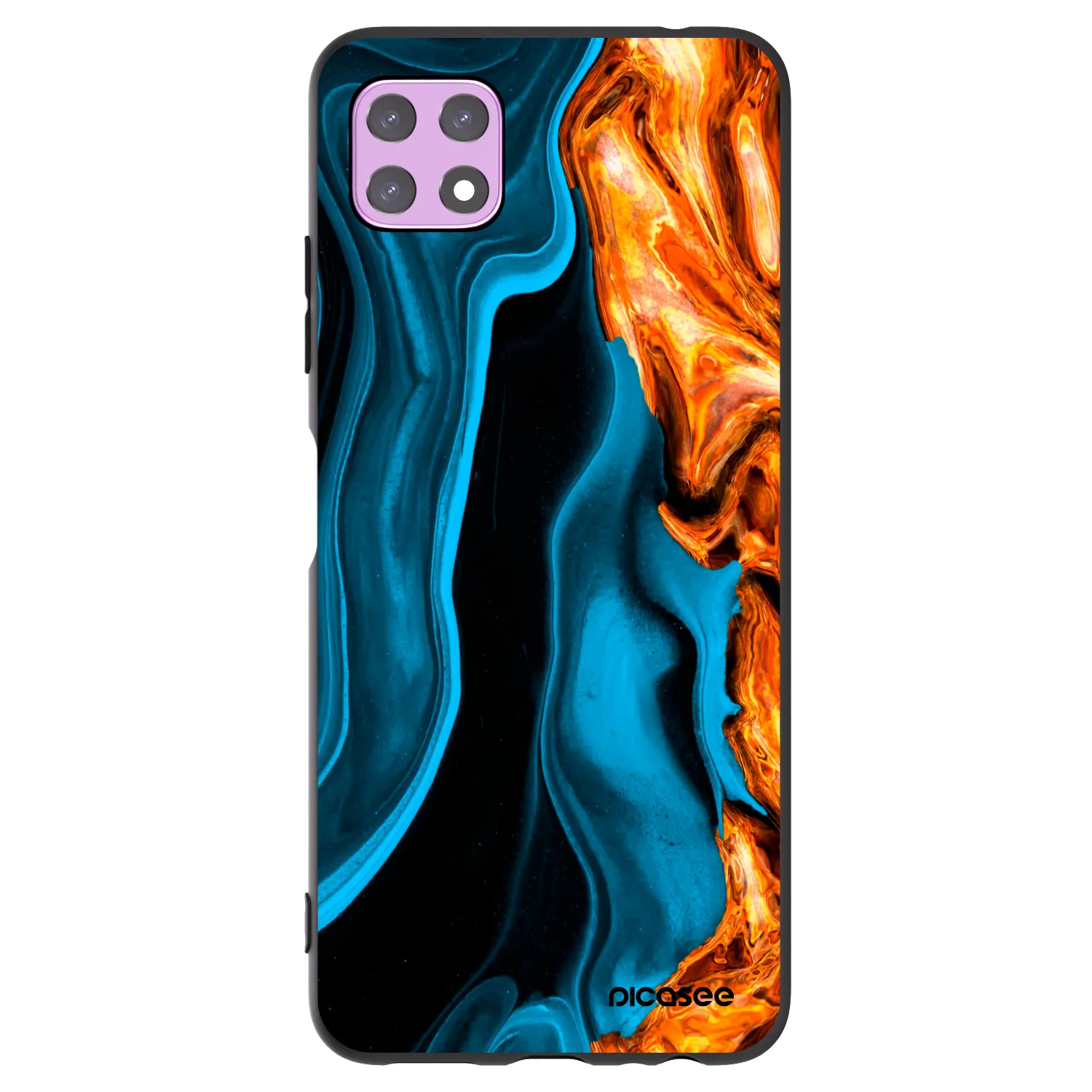 Picasee Μαύρη θήκη σιλικόνης για Samsung Galaxy A22 A226B 5G - Gold blue