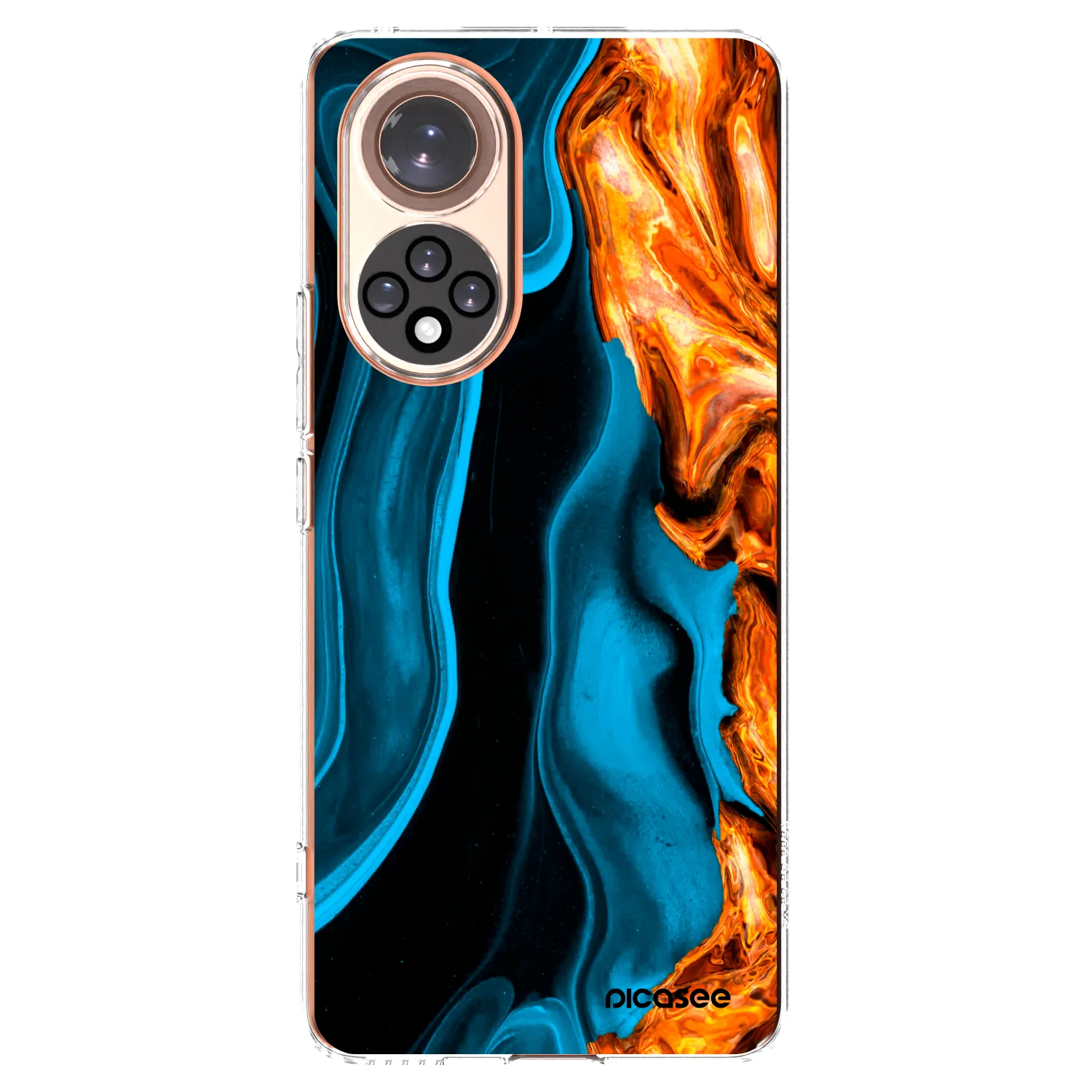 Picasee διαφανής θήκη σιλικόνης Honor 50 5G - Gold blue