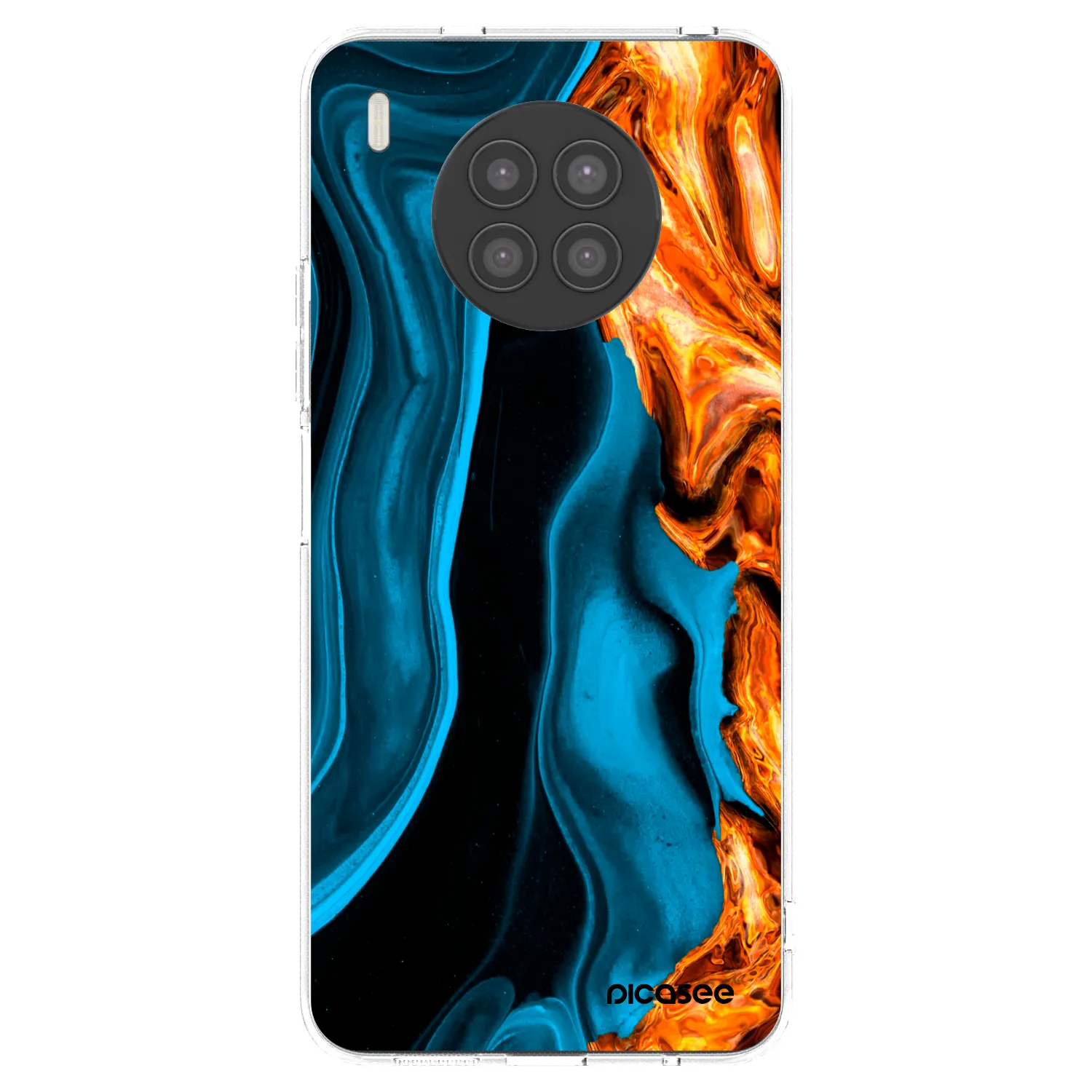 Picasee διαφανής θήκη σιλικόνης Huawei Nova 8i - Gold blue