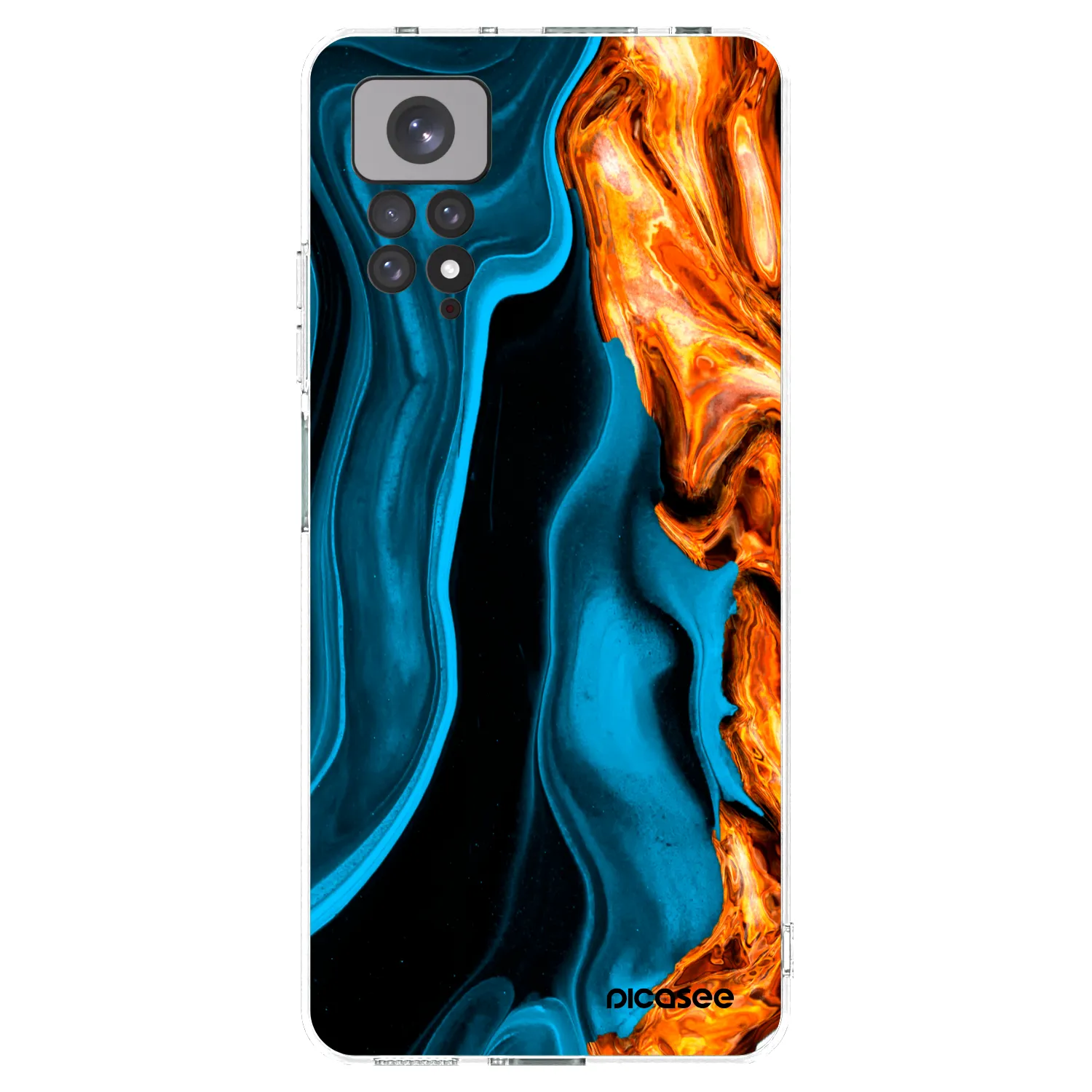 Picasee διαφανής θήκη σιλικόνης Xiaomi Redmi Note 11 - Gold blue